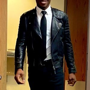 Topman leather jacket(Blackdust)